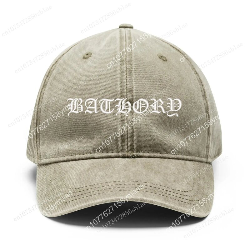 Bathory 밴드 자수 모자, 남녀공용 스포츠 야구 모자, 힙합 맞춤형 캡, 맞춤형 텍스트 카우보이 트럭 운전사 모자