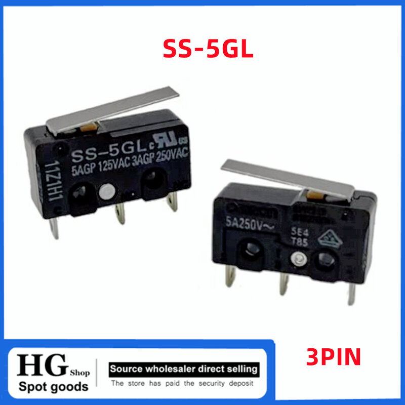 5-10 sztuk/partia oryginalny mikroprzełącznik SS SS-5 SS-5GL SS-5GL2 SS-5GL13 3-pinowy mały mikro wyłącznik krańcowy