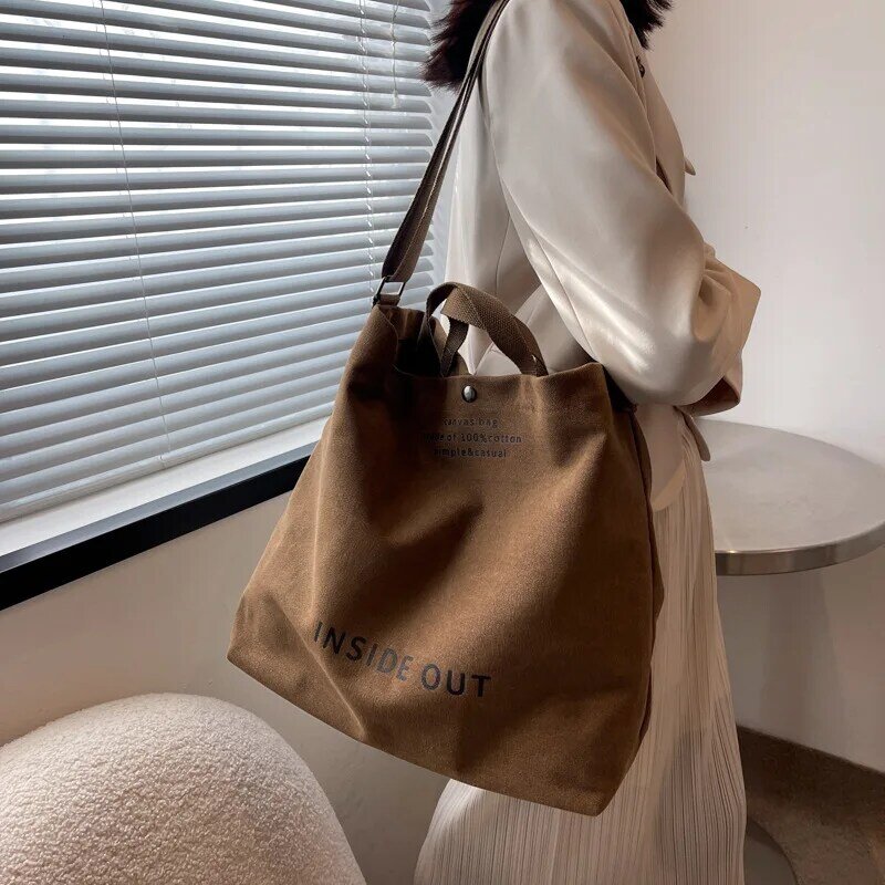 Große Kapazität Handtaschen Frauen Leinwand Umhängetasche Mode Große Tote Casual Design frau Taschen Khaki/Grün/Kaffee/grau Farbe Taschen