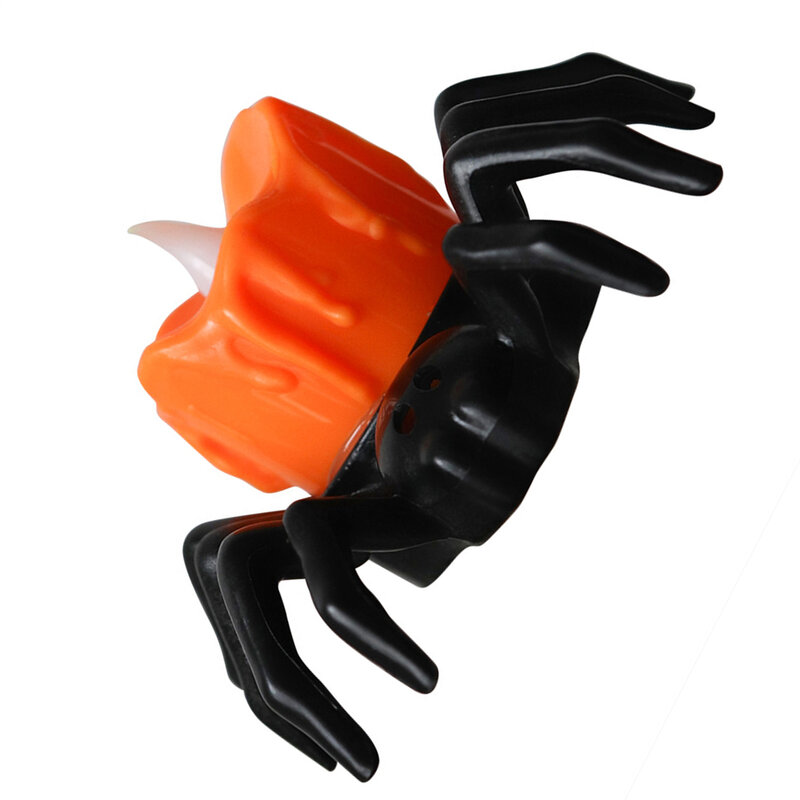 Pająk na Halloween kształt latarka LED przenośna imitacja lampki LED pająk latarnia do wewnątrz ozdoby na zewnątrz