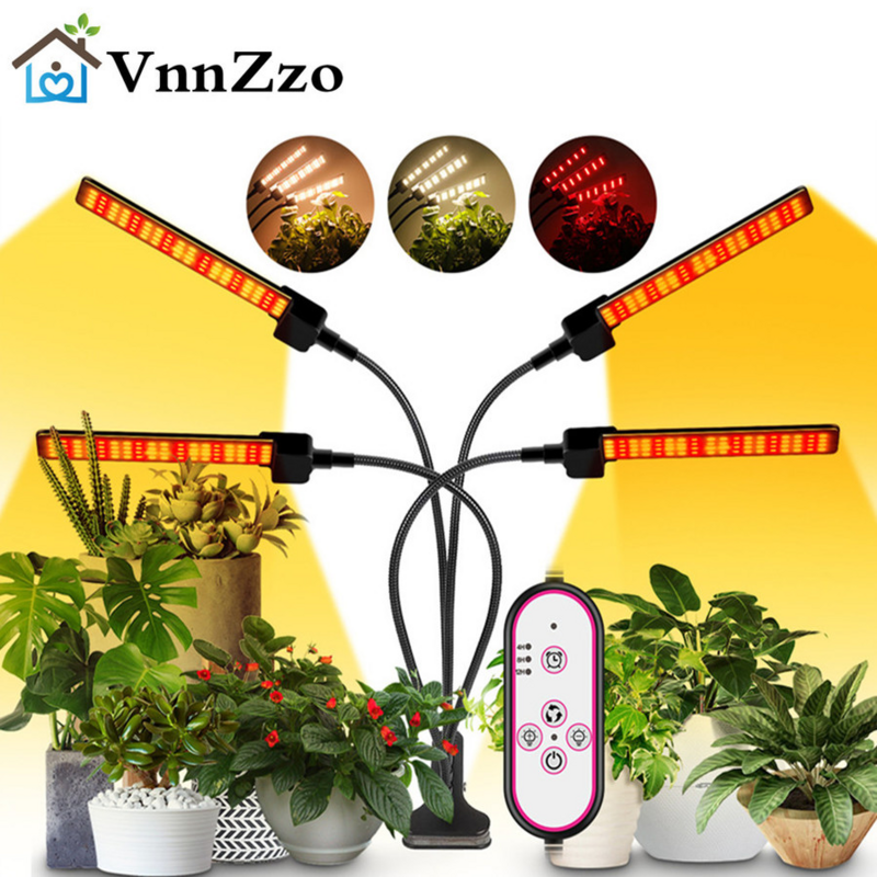 Volle Geführte spektrum Wachsen Lichter Innen Pflanze Hydrokultur Blume Besten Pflanzen Wachsen Lampe 5V USB Halterung Bar Mit Teleskop stehen