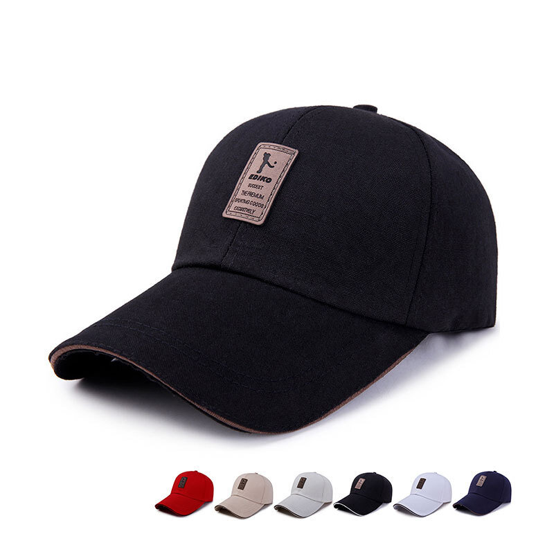 남성용 캡 중립 사계절 캔버스 모자, 여름 캐주얼 햇빛 차단 모자, 단순한 태양 보호 골프 모자, 단색, 무료 배송