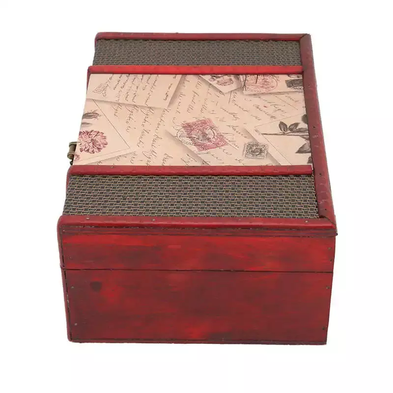 Kotak perhiasan antik dekorasi stabil Retro kotak perhiasan elegan untuk pria wanita untuk Kalung Gelang