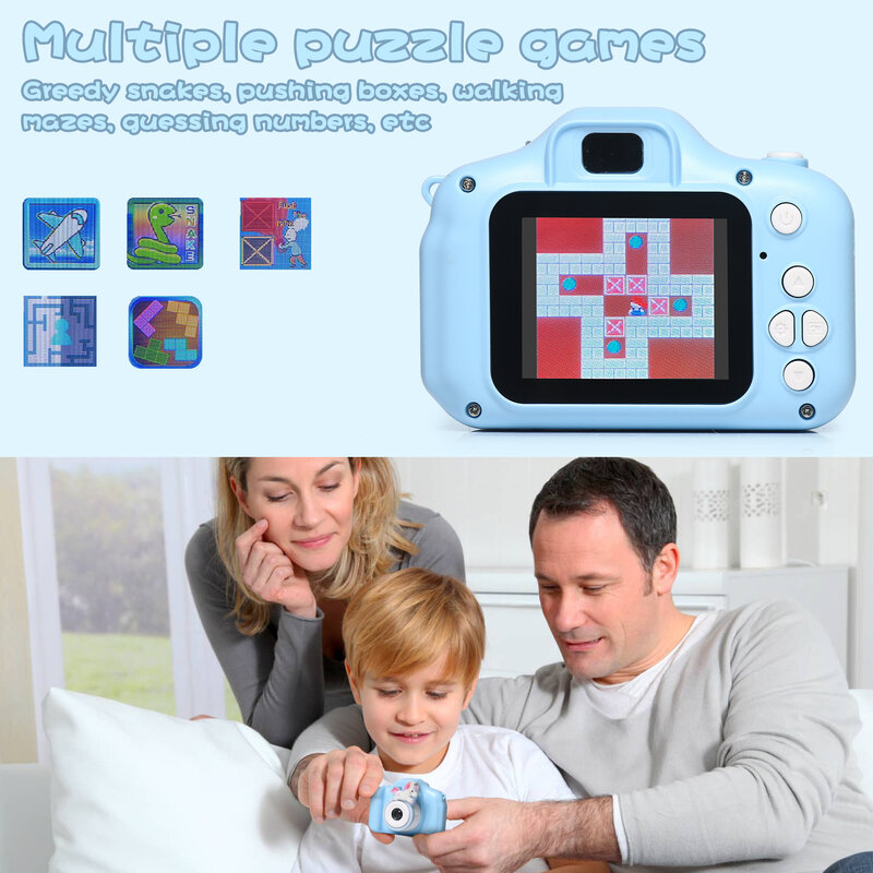 Mini appareil photo numérique 1080P HD pour enfants, vidéo, photo, 8 millions de pixels, jouets d'extérieur pour enfants, jouet électrique pour tout-petits