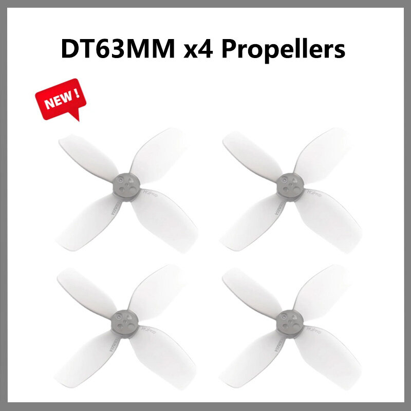 New Grey Poly Carbonate HQprop DT63MM x4 Propellers for FPV Freestyle 2.5inch GEPRC Cinelog25 V2 for Quadcopter Accessories