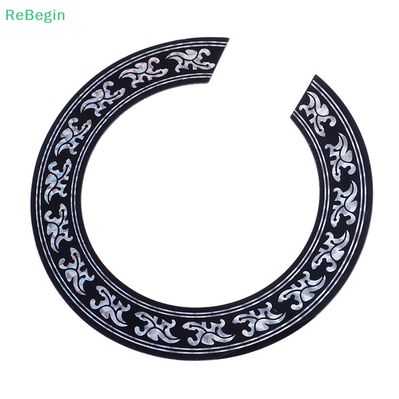 Sound hole Rose Decal Sticker for Acoustic Classical Guitar Parts Black+Silver