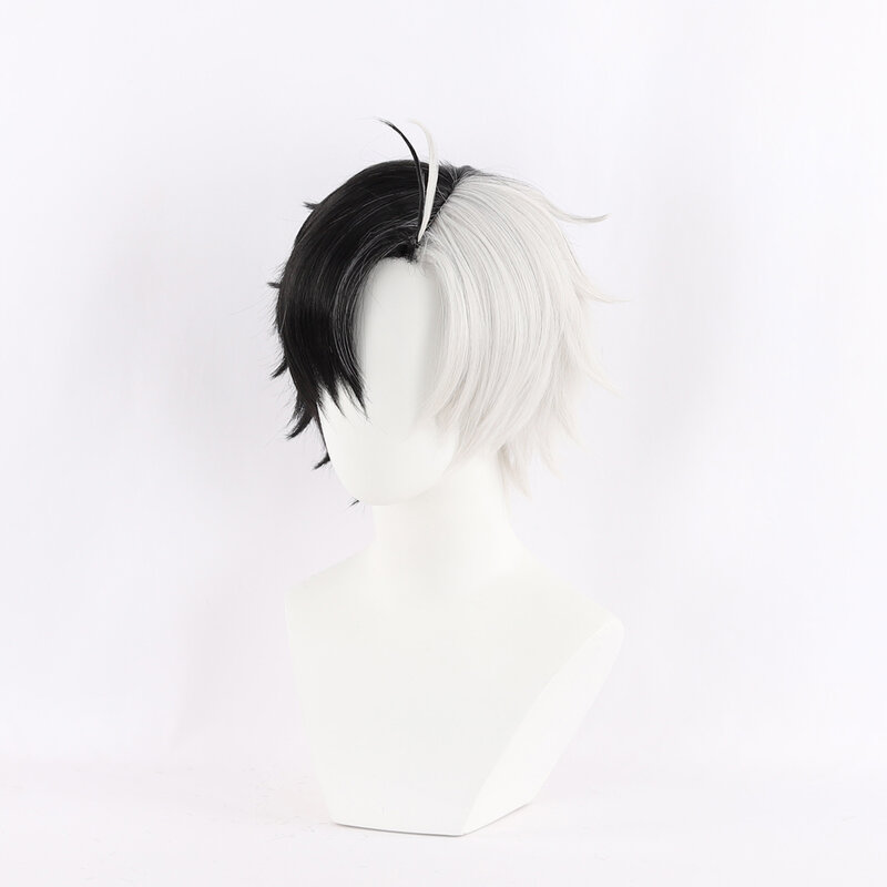 Anime WIND BREAKER Haruka Sakura peruka do cosplay czarne białe krótkie stylizacja włosów żaroodporne syntetyczne peruki do włosów czapka Halloween