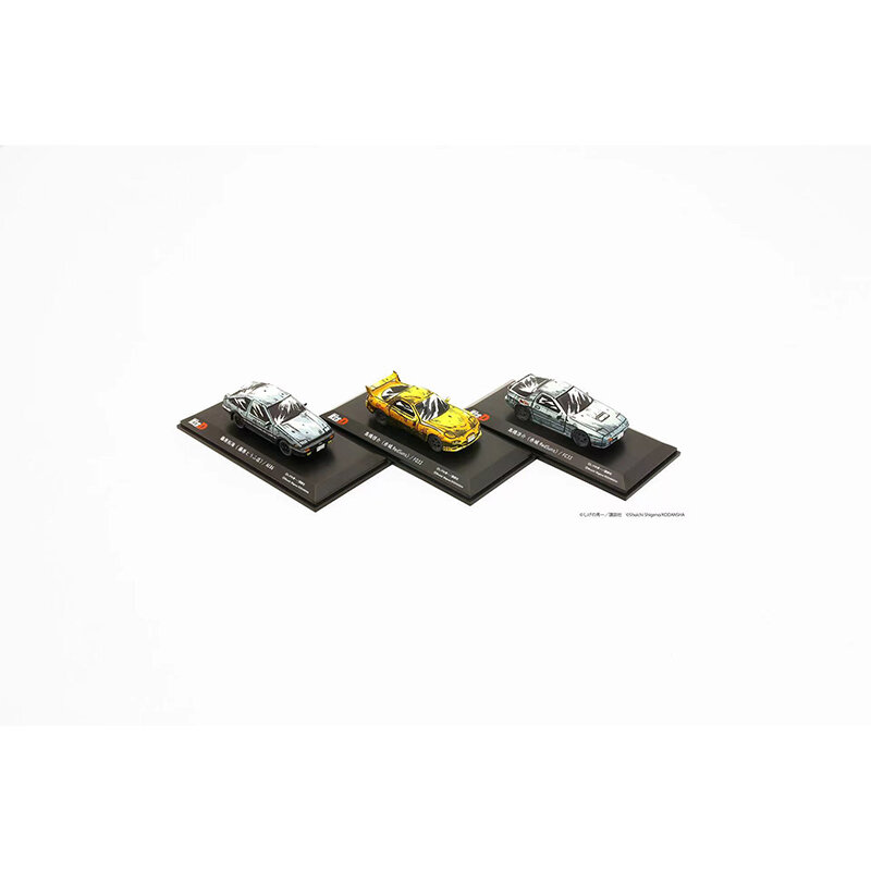 Kyosho In Stock 1:64 Initial D Comic Edtion Set Diecast Diorama Car Model Collection Miniature Toys