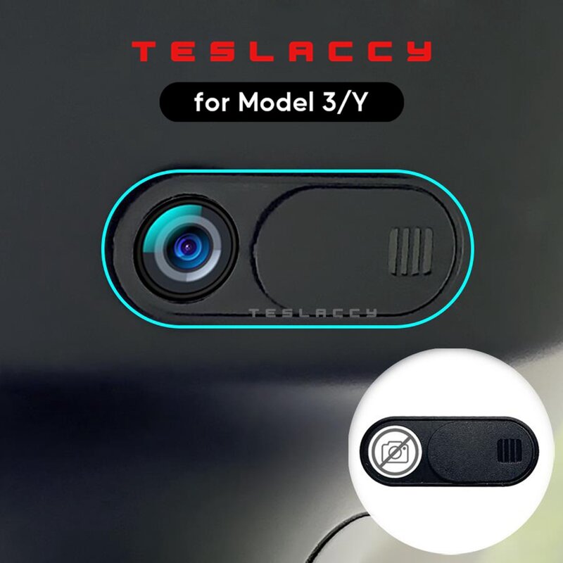 Car Camera Cover For Tesla Model 3 Y Webcam Slide Blocker Privacy Protector 1 / 5 Pcs compatible with tablet PC Laptop iPad