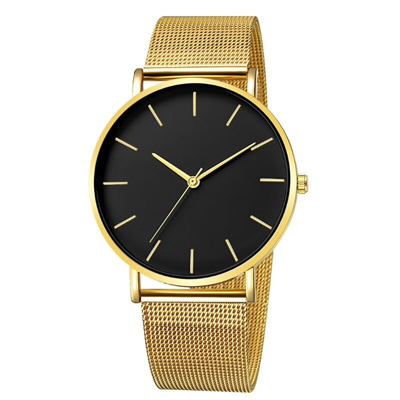 Luxe Horloge Quartz Horloge Rvs Wijzerplaat Casual Armband Horloge Mesh Band Quartz Horloge Quartz Horloge Elegant Man Horloge