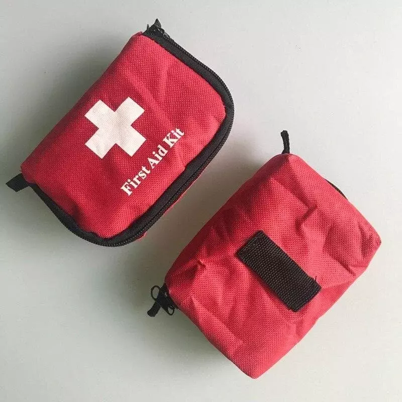 Portable First Aid Kit Emergency Pills Adhesive Bandages Band Aid Storage Case Bag  for Travel Survival Kit Empty Bag 14x10x5cm
