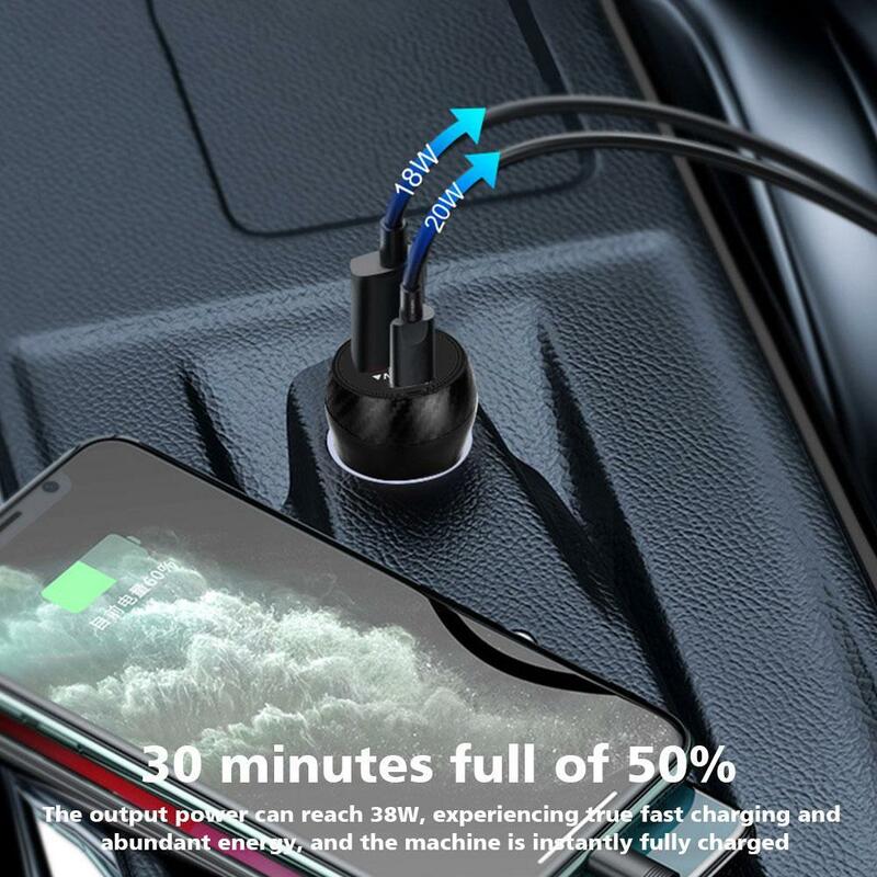 165W QC3.0 USB C Car Charger PD Type C Super Fast Charging Car Phone Charger Adapter For IPhone 14 For Samsung For Huawei V0H0