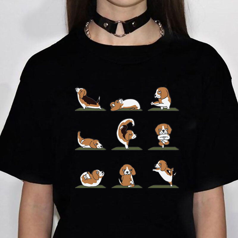 Camiseta Beagle para mujer, ropa de calle de anime japonés, ropa gráfica harajuku y2k