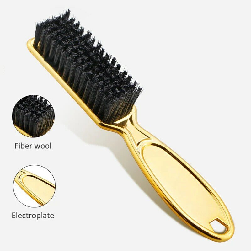 Six Colors Small Beard Styling Brush Logo Professional Shave Beard Brush Barber Vintage Oil Head Shape Carving Cleaning Brush