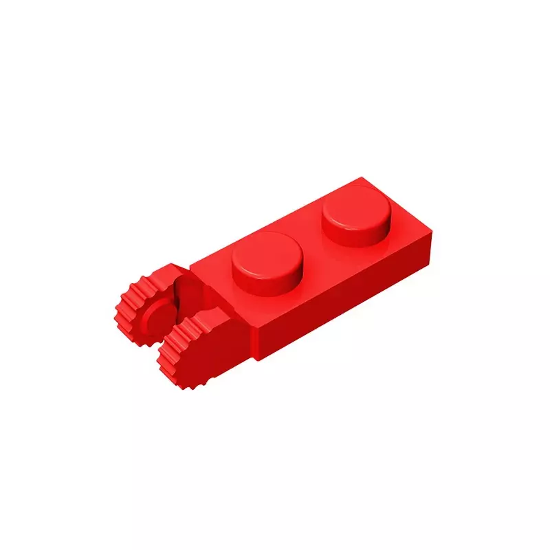 Фотопластина 1X2 с вилкой/вертикальной/конечной односторонней откидной пластиной (зубцы), совместима с lego 44302, Детская DIY