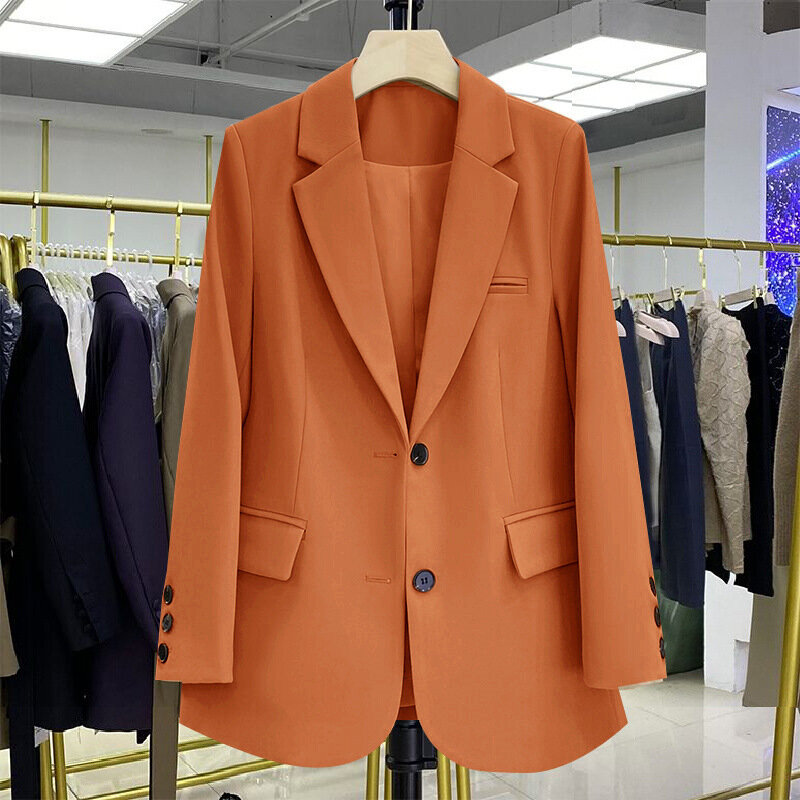 Blazers décontractés surdimensionnés pour femmes, manteau rose imbibé, version coréenne, bureau, dame, petit, adt