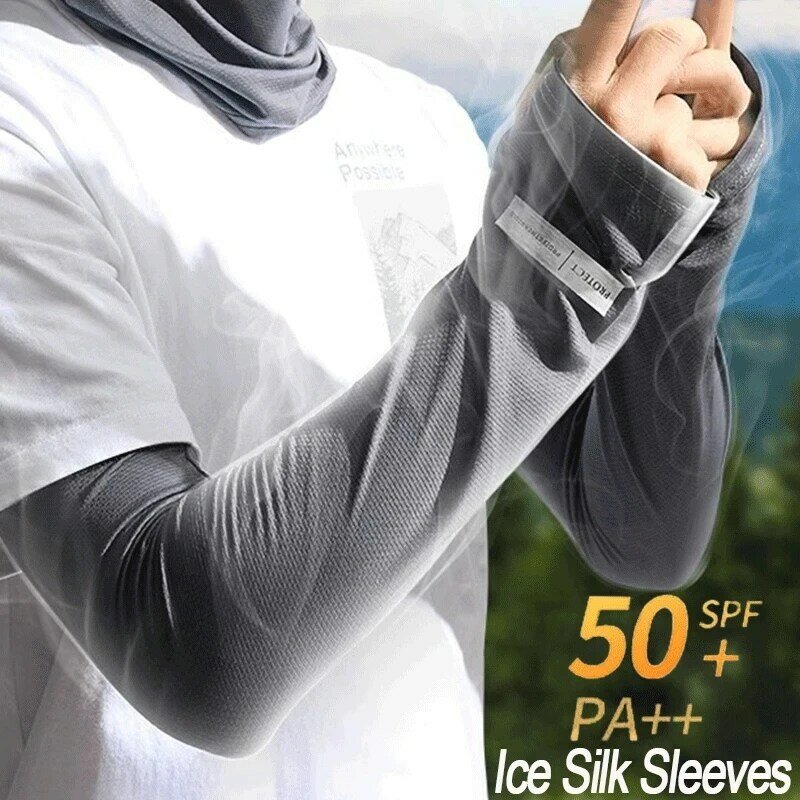 Перчатки с защитой от УФ-лучей для мужчин и женщин, летние солнцезащитные рукава для занятий на открытом воздухе, велоспортом, вождения, впитывающие пот