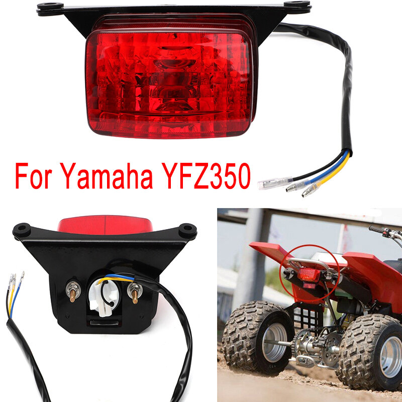 Juego de luces traseras de freno con soporte de montaje, para Yamaha Banshee 350, YFZ350, Breeze 125, YFA1, Warrior 350, YFM350X, Grizzly 125, 1 Juego