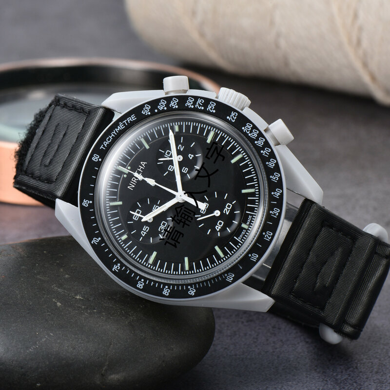 Orologio lunare impermeabile di alta qualità orologi da uomo e da donna Swatch Luxury Fashion Creative Earth Mission