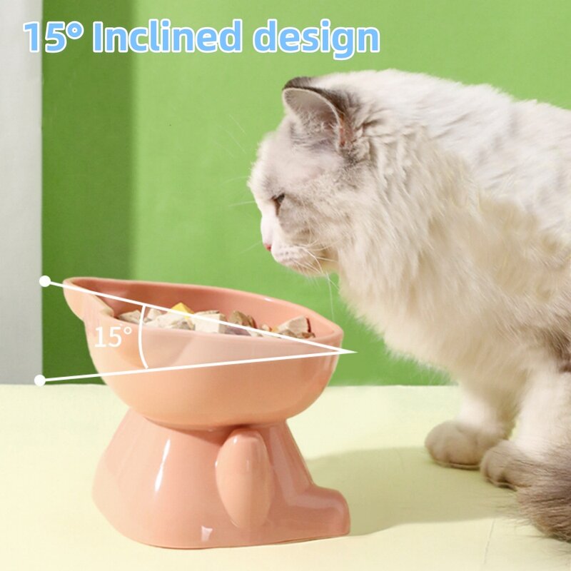 Миска для кошек, высокопрочная безопасная для шеи и позвоночника, для кормления кошек
