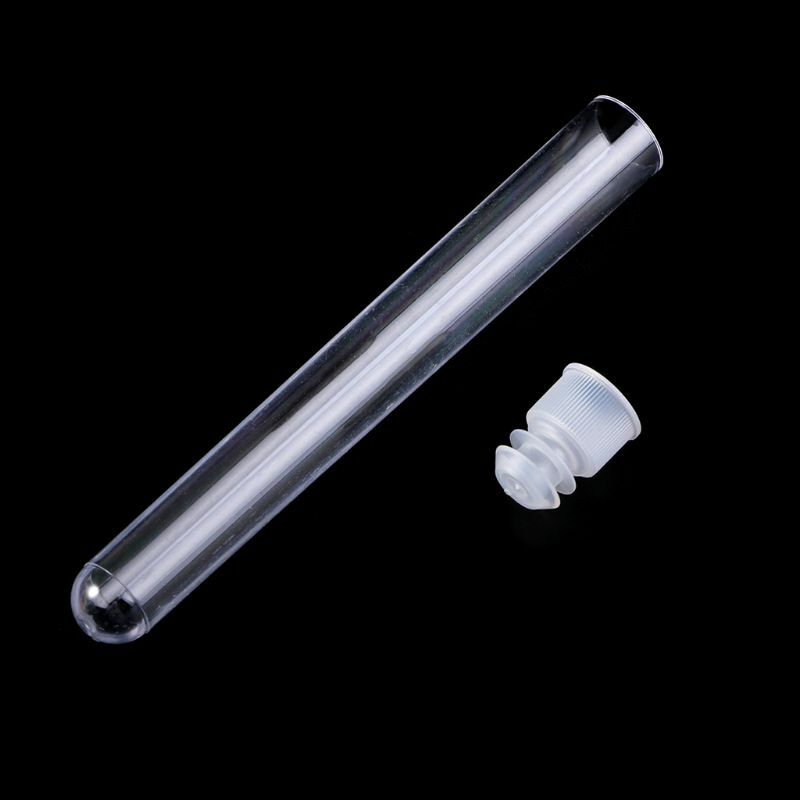 50 tubos centrífuga plástico transparente con tapa antifugas para profesores y estudiantes