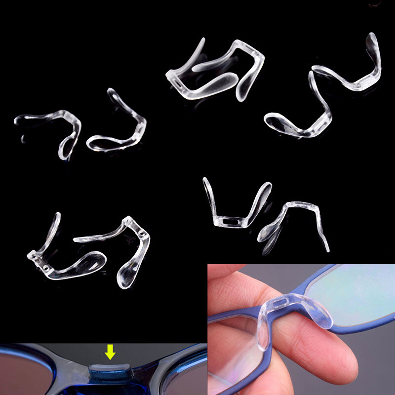 Ensemble de 2 pièces de coussinets nasaux antidérapants en forme de U pour lunettes de soleil, accessoires de lunettes