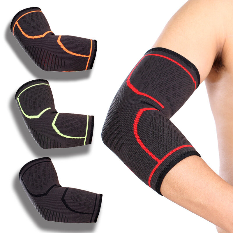 2Pcs Sports Elbow Brace Support Arm Sleeve Pads Strap Arthritis Guard Bandage Wrap Band Gym Knitted Elbow Pads For Men And Women