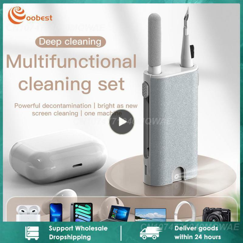 Phone Screen Cleaner Brush Kit, Headphones Brush Pen Set, Câmera, Tablet, Laptop, Ferramentas de limpeza, 2 em 1
