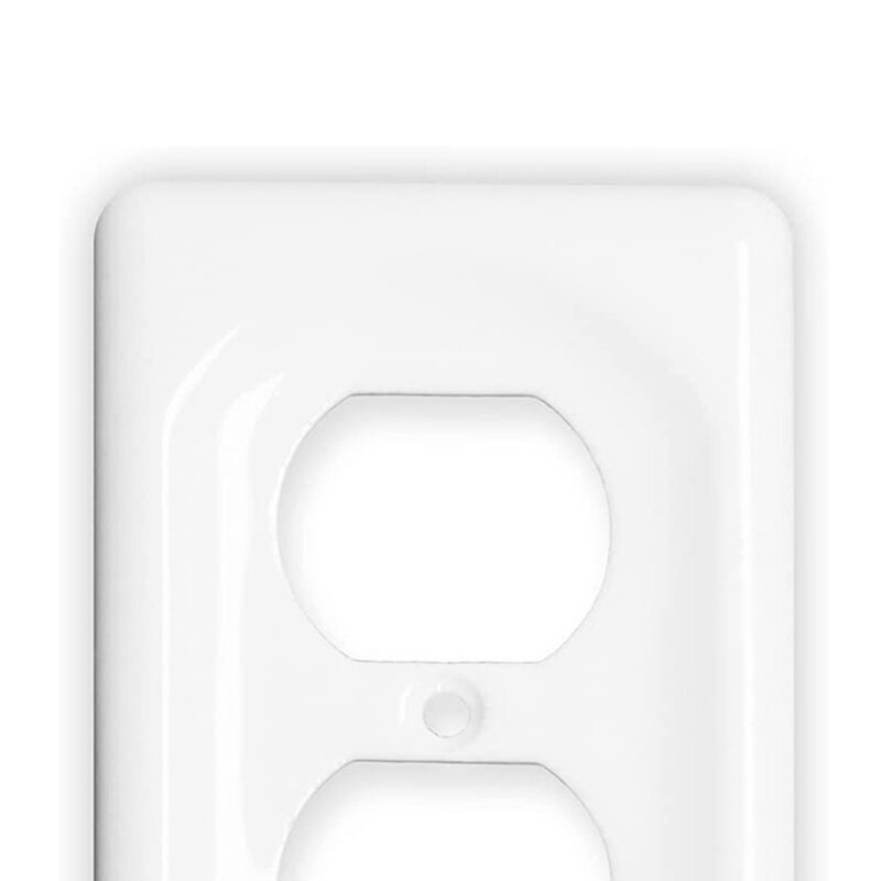 2 упаковки пластин переключателя, керамические пластины переключателя, панель переключателя, белая крышка (один дуплекс)