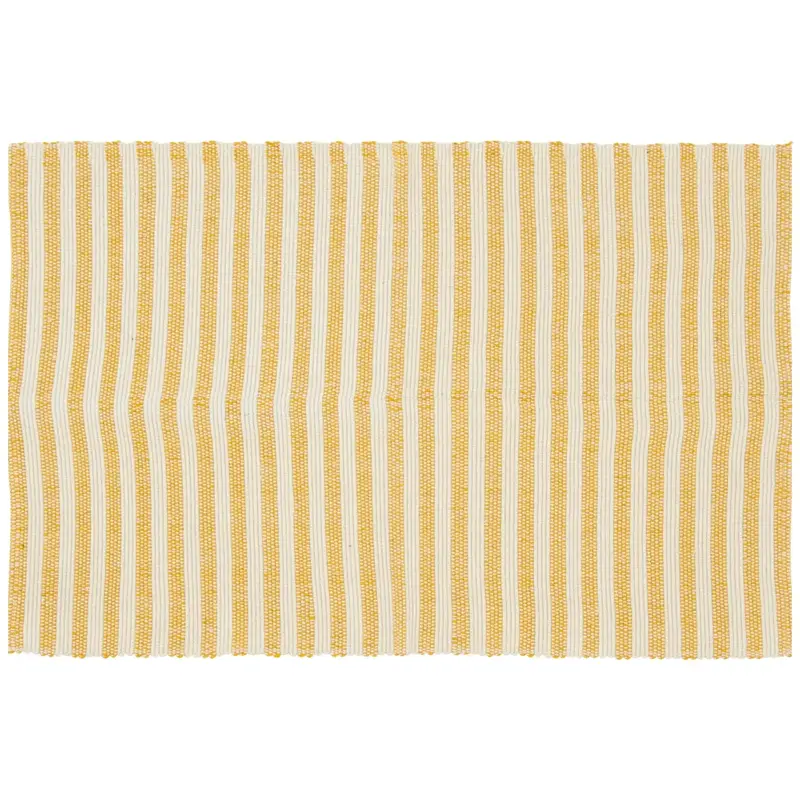 بساط طبقات مقلم أصفر ، مجموعة ديكور المنزل ، 24 بوصة × 36 بوصة