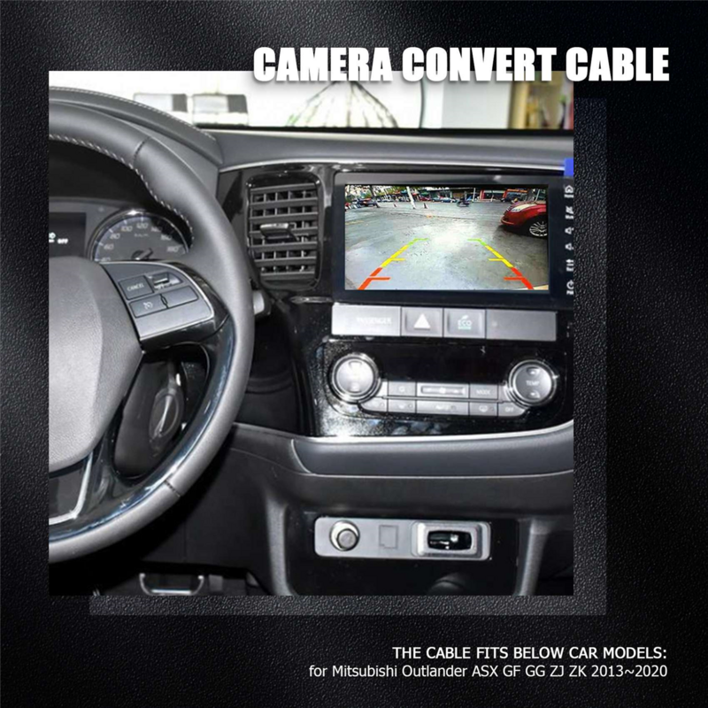 Telecamera per retromarcia per auto RCA videocamera per retromarcia converti adattatore per cavo per ASX GF ZJ