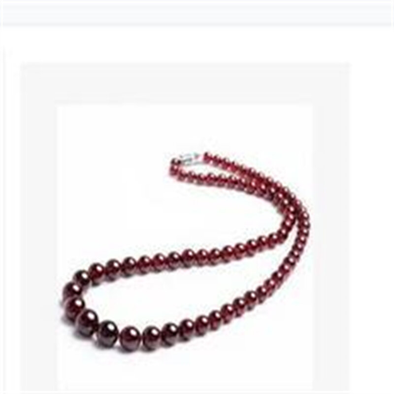 Natural crystal jewelry wine red garnet necklace chain woman stone beauty beauty