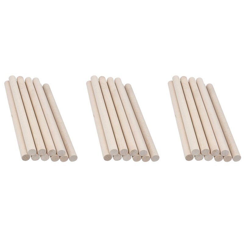 150Pcs Wooden Dowel Rods Unfinished Wood Dowels, Solid Hardwood Sticks For Crafting, Macrame, DIY & More, Sanded Smooth-Drop Shi