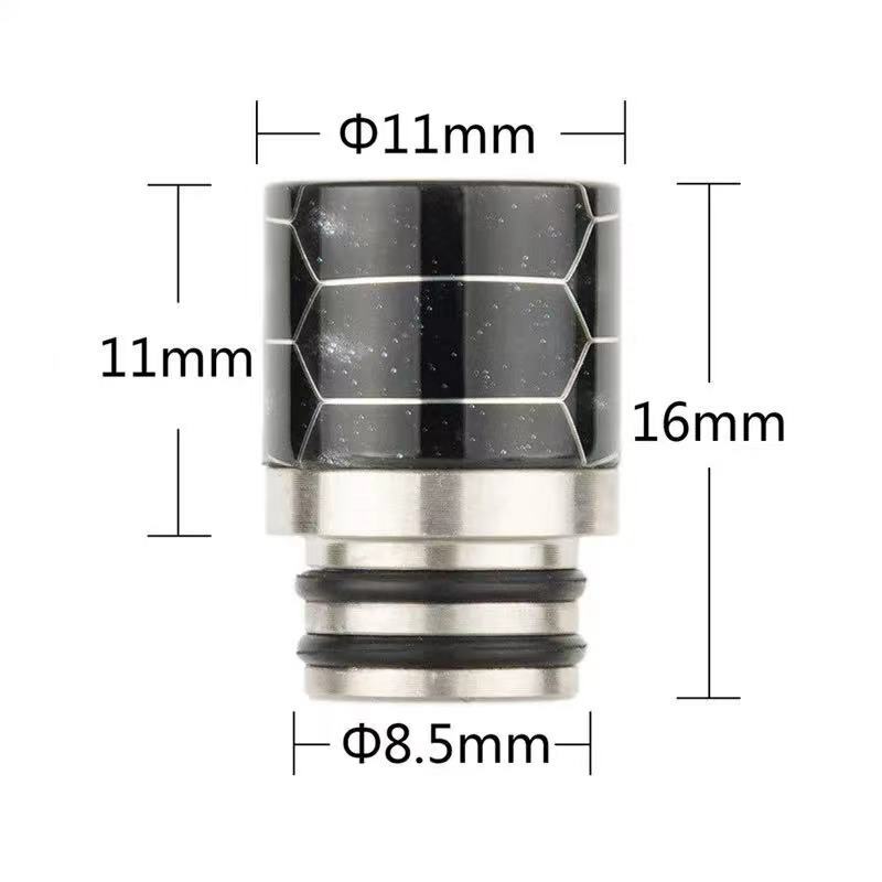 1Pcs Rainbow Resin 510 Threaded Tip Resin Material Honeycomb Hardware Drip Nozzle Anti Scald Straw Joint