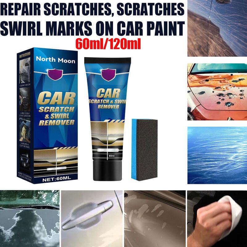 Car Scratch Remover Repair Kit - 120/60ml - Polishing Anti-Scratch Cream Tool Repair Wax Paint Car - Essential - Accessorie S0P6