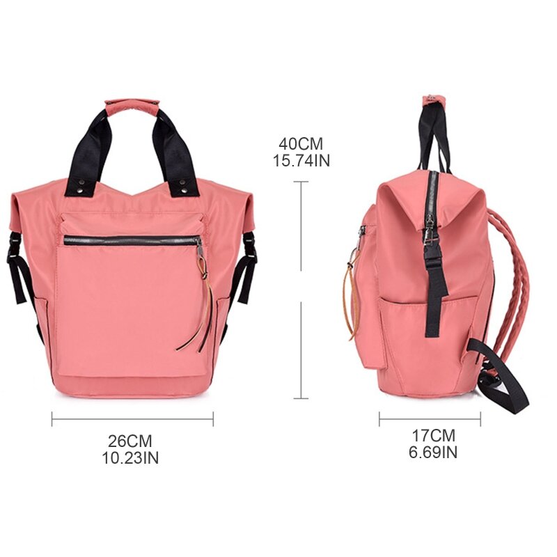 2023 nowy dorywczo nylonowy plecak kobiety duża pojemność torby podróżne dla nastoletnich dziewcząt studentów tornister torebka