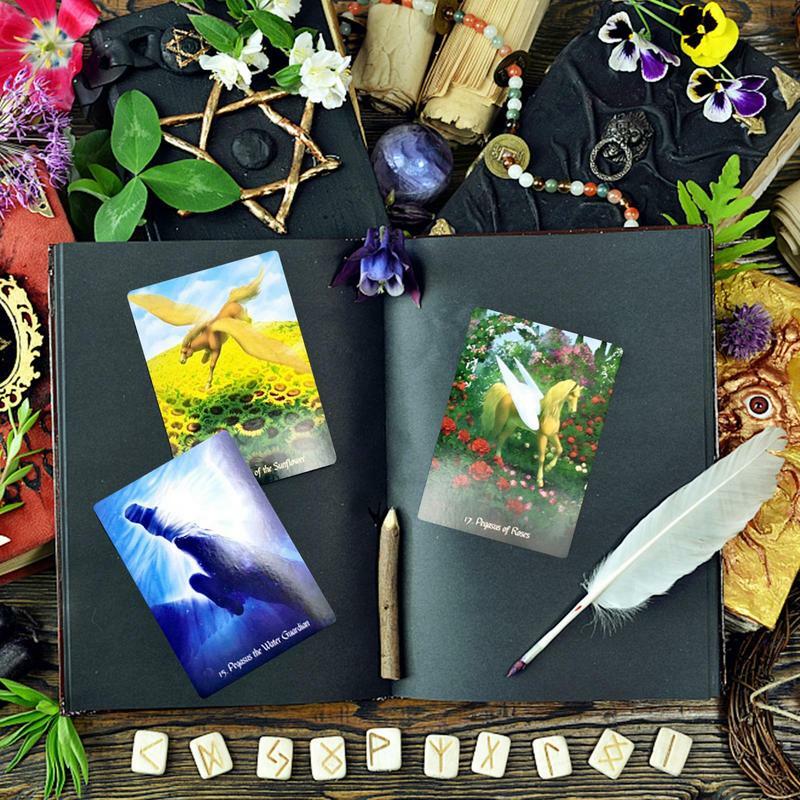 22pcs Pegasus Tarot English Cards Oracle Card Party Game Tarots Mysterious Divination Deck Board Game For Family Party