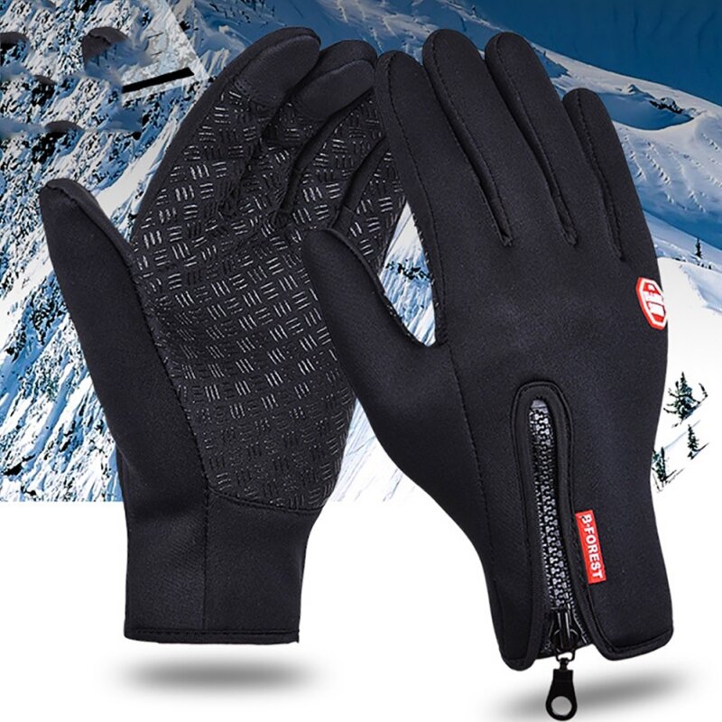 Zimowe rękawiczki na zewnątrz ekran dotykowy wiatroszczelne termiczne narciarskie wypoczynek na snowboardzie motocyklowe Camping ciepłe rękawiczki