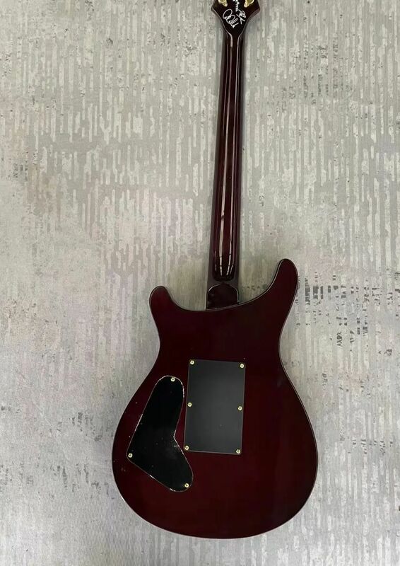 P R$ logo gitar lapisan lebar motif bunga, kurang P, bodi mahoni, dibuat di Cina, gratis pengiriman