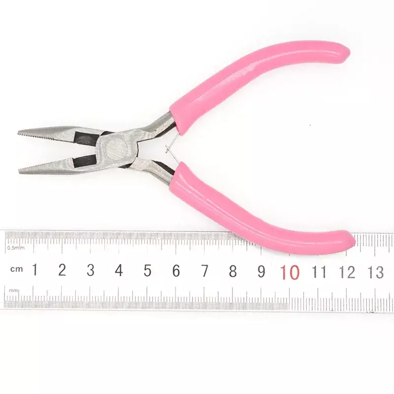 Cute Pink Color Handle Anti-slip Splicing and Fixing Jewelry Pliers Tools & Equipment Kit for DIY Jewelery Accessory Design