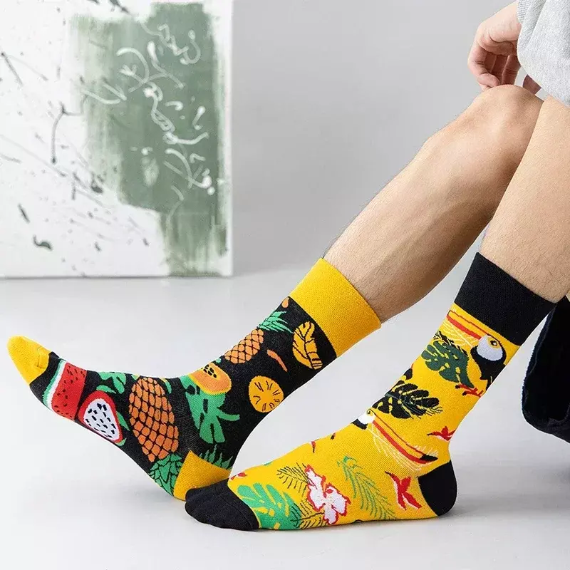 Männer und Frauen neue Mode Socken, niedlichen Cartoon Spaß Frühling und Sommer ab Socken, kontrastierende Socken, süße japanische Mid Tube Socken