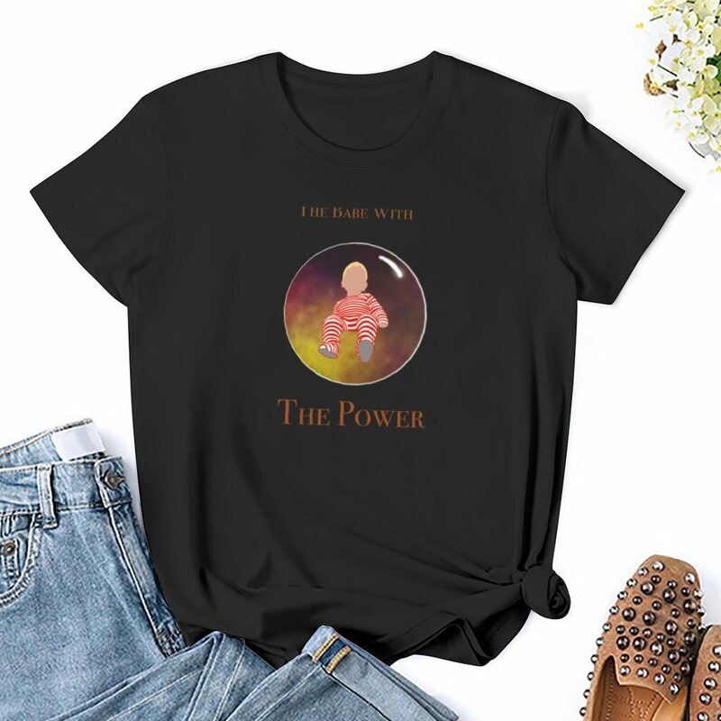 Babe mit der Power T-Shirt Shirts Grafik T-Shirts weibliche Frauen T-Shirt