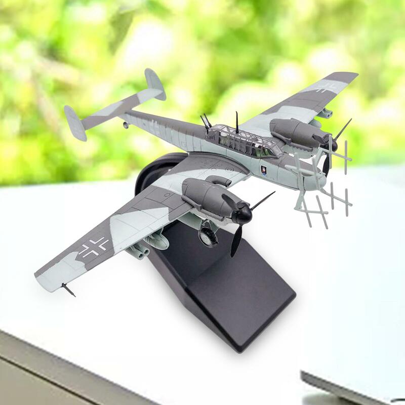 Ornement de simulation de modèle d'avion BF-110 à l'échelle 1/100 avec support BF-110 chasseur