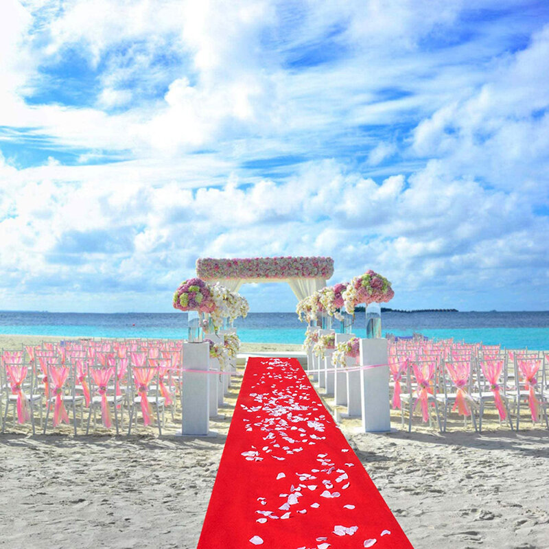 สีแดงพรมงานแต่งงานพรมความยาวที่กำหนดเองเดิน Runner ตกแต่งกลางแจ้งในร่มพรมงานปาร์ตี้งานแต่งงานพรม