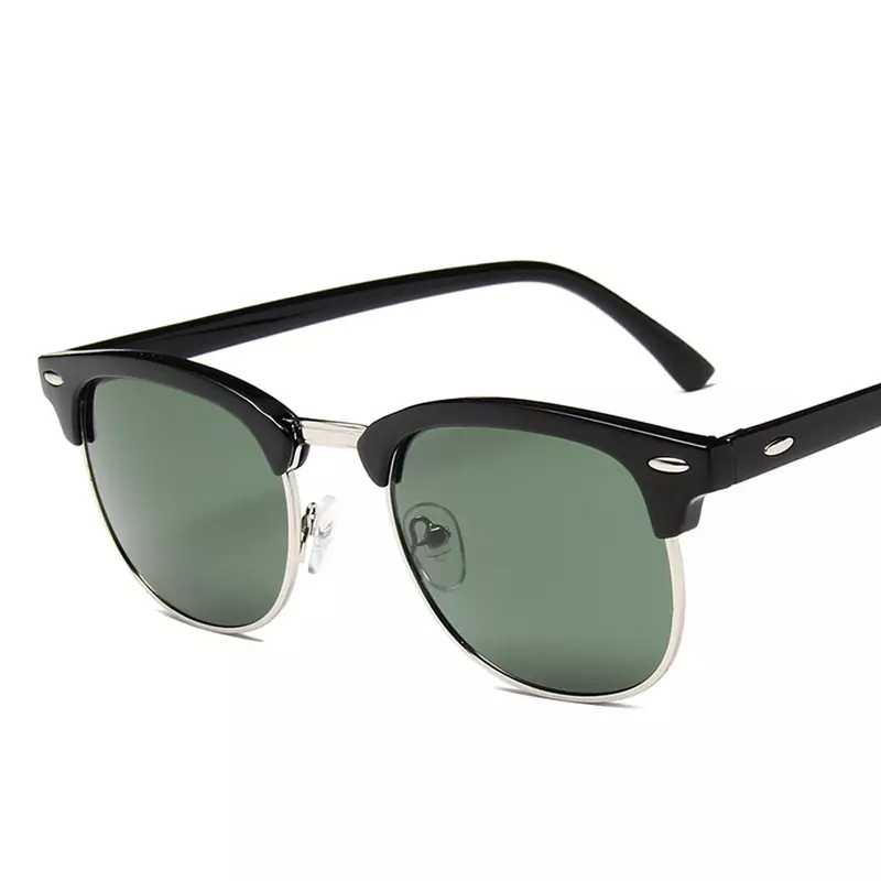 Солнцезащитные очки с защитой UV400 для мужчин и женщин, поляризационные, с полуободковой оправой, дизайнерские, в классическом стиле