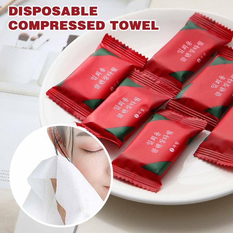 10/20/50PCS Mini asciugamano compresso capsule usa e getta asciugamani Magic Face Care Tablet salviette di stoffa da viaggio all'aperto fazzoletti di carta