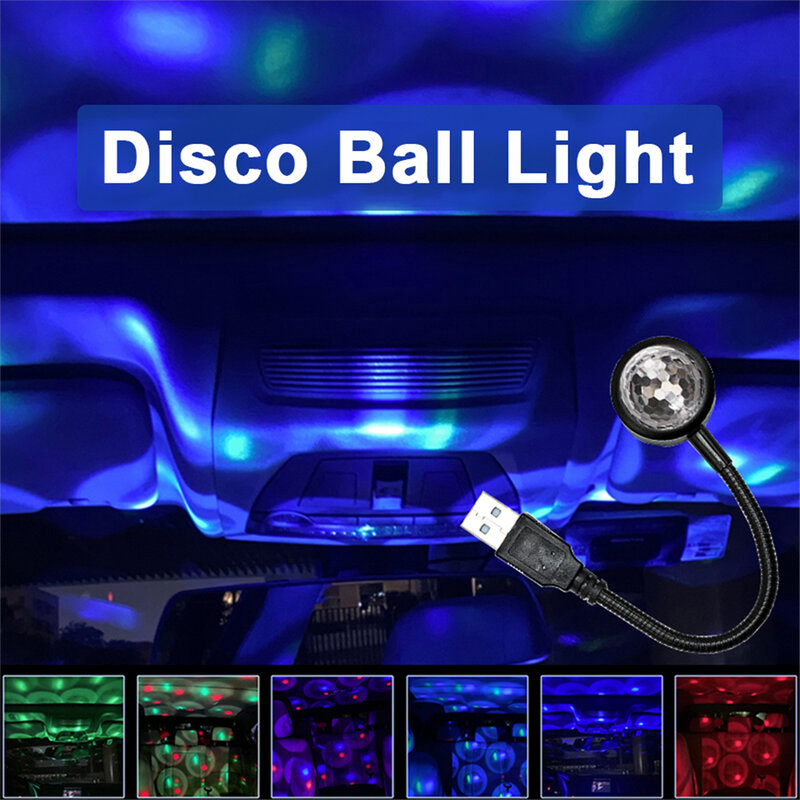 음악 음성 제어 LED 자동차 지붕 스타 나이트 라이트 프로젝터, 분위기 램프 USB 장식 램프 조정 가능 자동차 인테리어 분위기