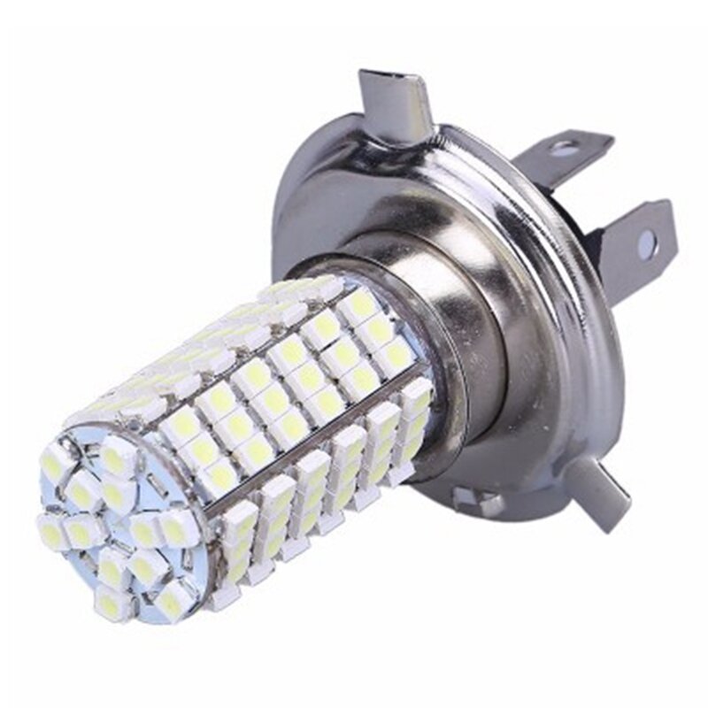 Phares antibrouillard LED pour voiture, ampoule H4, 3528, 120SMD, feu arrière de sauna de moto, 12V, 1PC