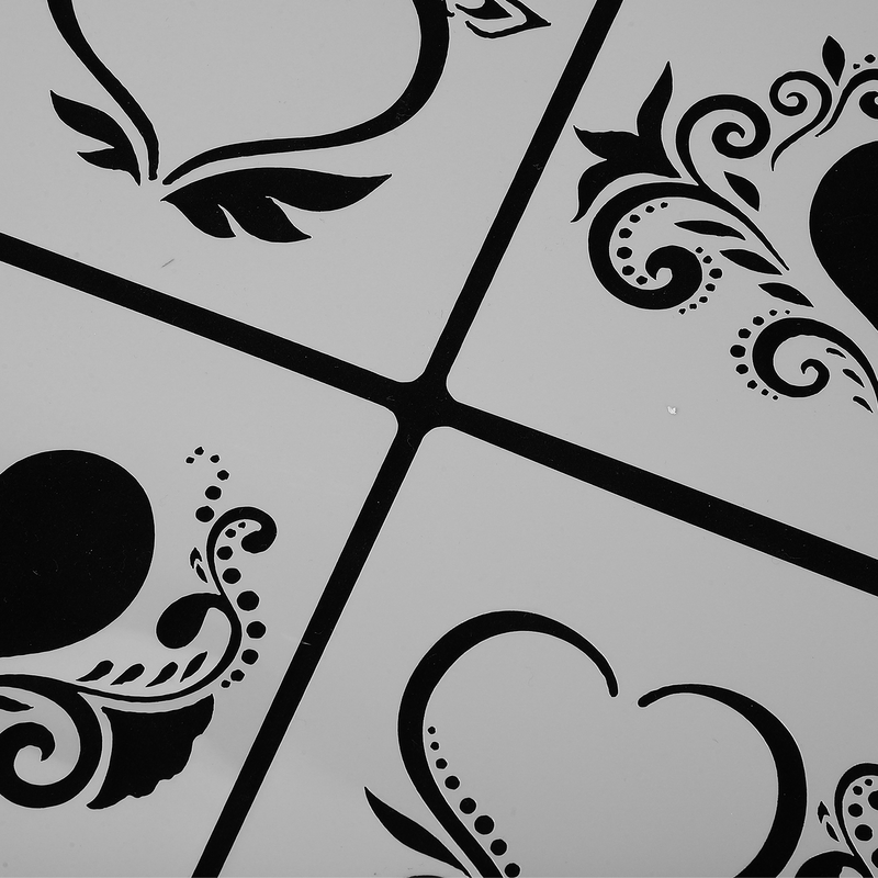 8 lembar stensil hati templat kerajinan dinding plastik lukisan stensil Diy dinding seni gambar Template Hari Valentine