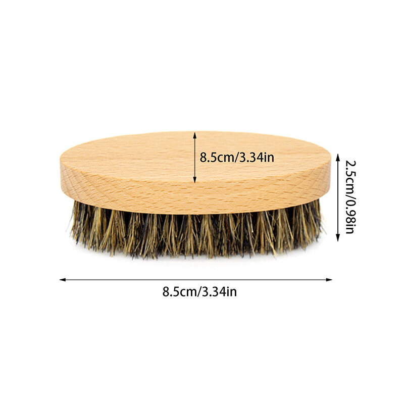 Spazzola per barba in setole di cinghiale naturale per uomo massaggio viso in legno che fa meraviglie per pettinare barba e baffi